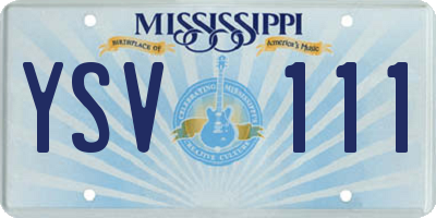 MS license plate YSV111