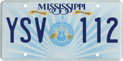 MS license plate YSV112