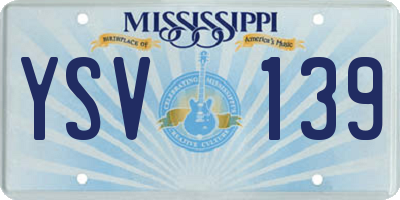 MS license plate YSV139