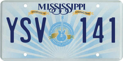 MS license plate YSV141