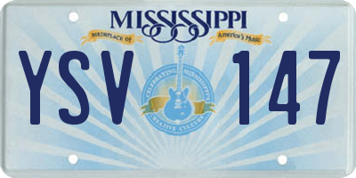MS license plate YSV147