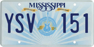 MS license plate YSV151