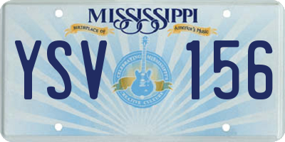 MS license plate YSV156
