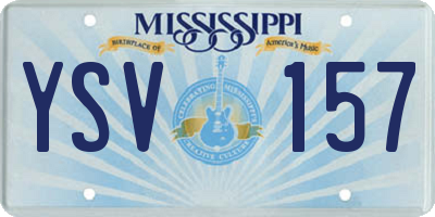MS license plate YSV157