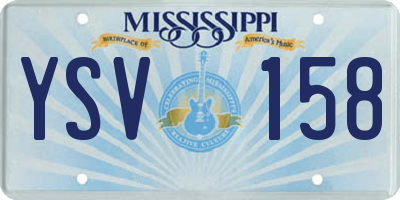 MS license plate YSV158