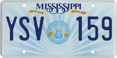 MS license plate YSV159