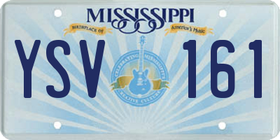 MS license plate YSV161