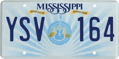 MS license plate YSV164