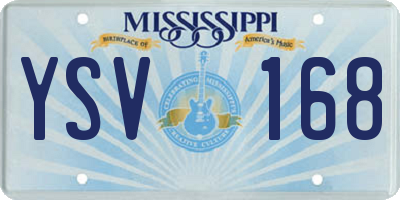 MS license plate YSV168