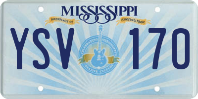 MS license plate YSV170