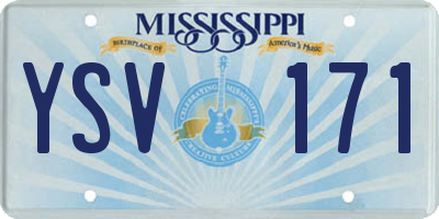 MS license plate YSV171