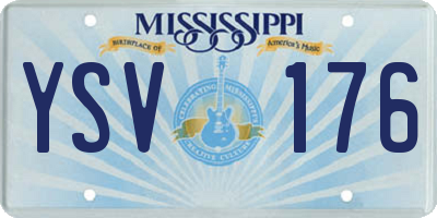 MS license plate YSV176