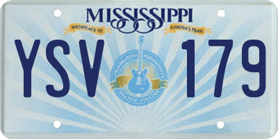 MS license plate YSV179