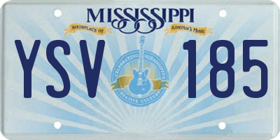 MS license plate YSV185