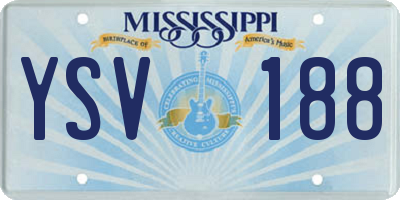 MS license plate YSV188