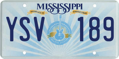 MS license plate YSV189