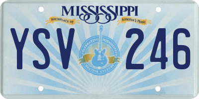 MS license plate YSV246