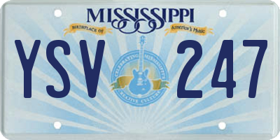 MS license plate YSV247