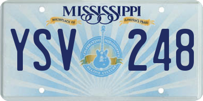 MS license plate YSV248
