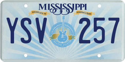 MS license plate YSV257