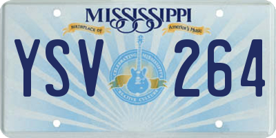 MS license plate YSV264