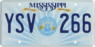 MS license plate YSV266