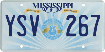 MS license plate YSV267