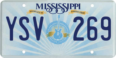 MS license plate YSV269