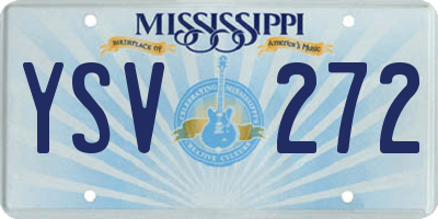 MS license plate YSV272