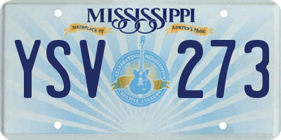 MS license plate YSV273