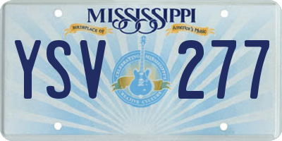 MS license plate YSV277