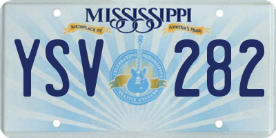 MS license plate YSV282
