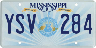 MS license plate YSV284