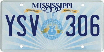 MS license plate YSV306