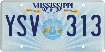 MS license plate YSV313
