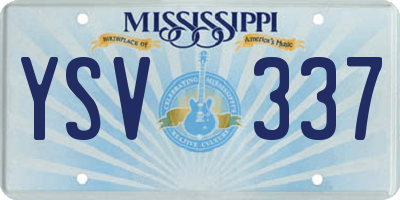 MS license plate YSV337