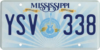 MS license plate YSV338