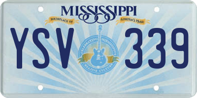 MS license plate YSV339
