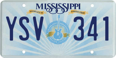 MS license plate YSV341