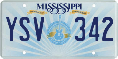 MS license plate YSV342