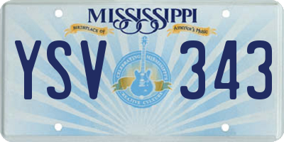 MS license plate YSV343