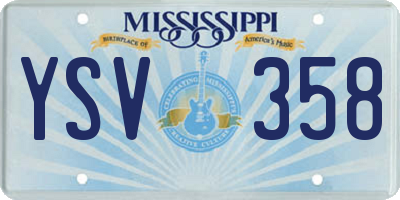 MS license plate YSV358