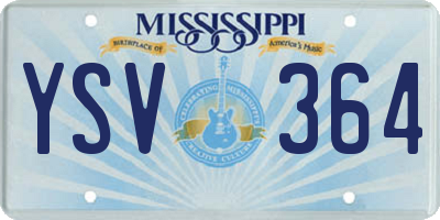 MS license plate YSV364