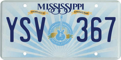 MS license plate YSV367