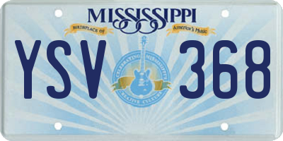 MS license plate YSV368