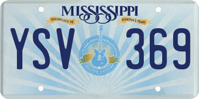 MS license plate YSV369