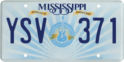 MS license plate YSV371
