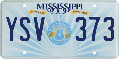 MS license plate YSV373