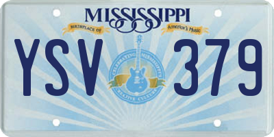 MS license plate YSV379