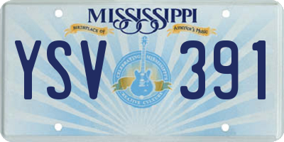 MS license plate YSV391